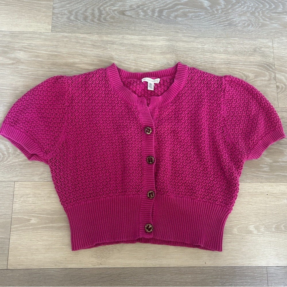 Aeropostale Cropped Knit Cardigan (XL, fits S/M)